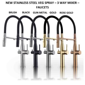 Vege spray 3 way mixer taps