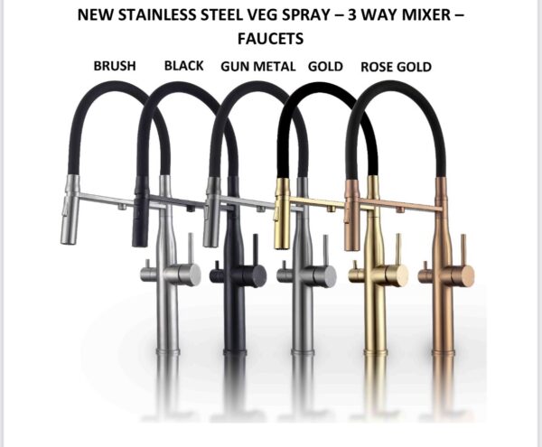 Vege spray 3 way mixer taps